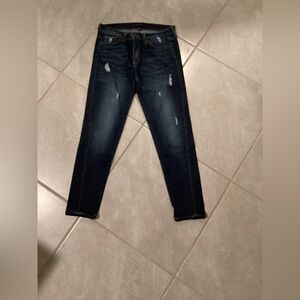 Flying Monkey Dark Blue Distressed Skinny Jeans